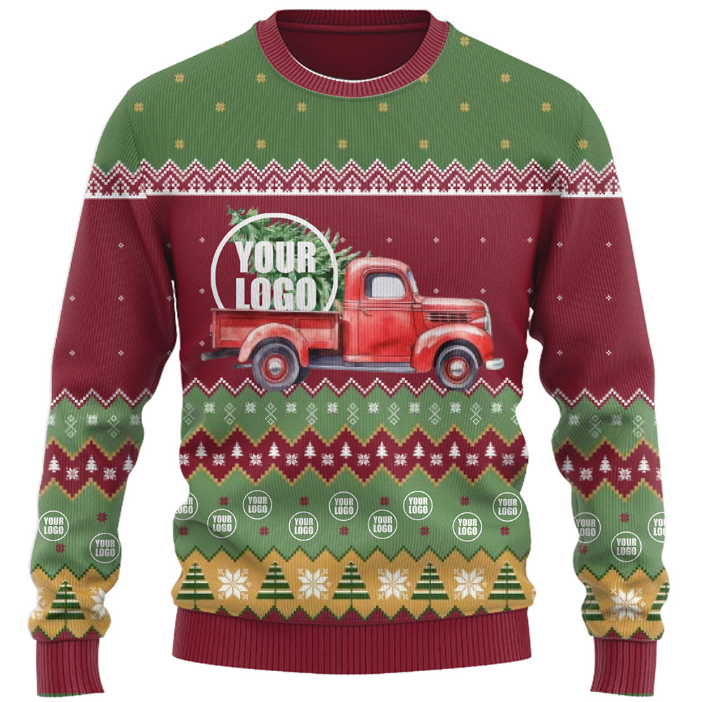 Holiday Theme Logo Or Face Ugly Christmas Sweater 6